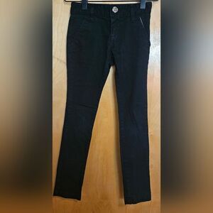 Old Navy Girls slim stretch pants 7 black *